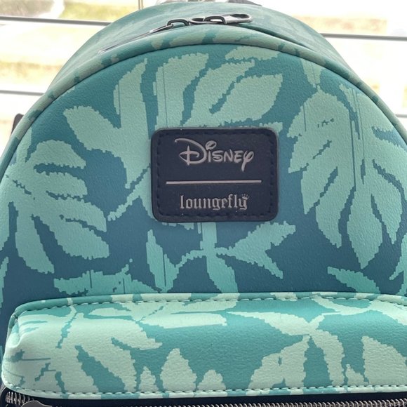 Loungefly Disney Teal Blue Green Stitch Mini Backpack New - Picture 6 of 9